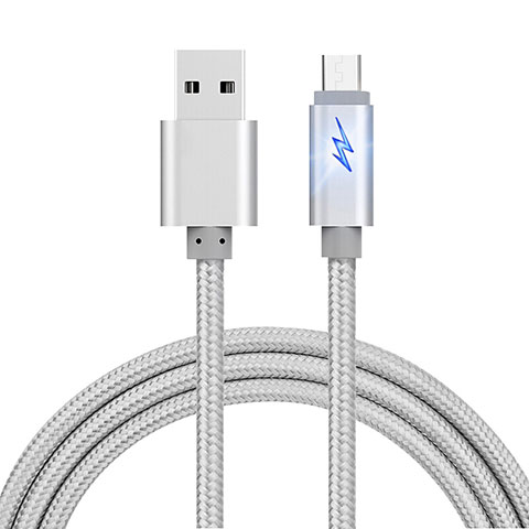 USB 2.0ケーブル 充電ケーブルAndroidユニバーサル A10 シルバー