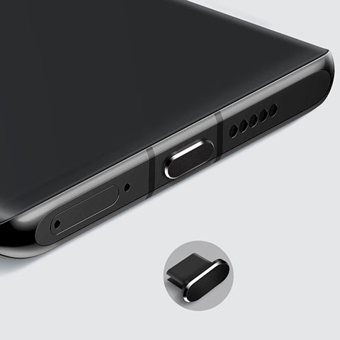 アンチ ダスト プラグ キャップ ストッパー USB-C Android Type-Cユニバーサル H08 ブラック