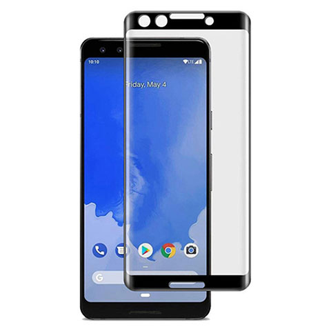 Google Pixel 3用強化ガラス フル液晶保護フィルム F03 グーグル ブラック