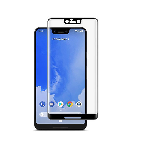 Google Pixel 3 XL用強化ガラス フル液晶保護フィルム グーグル ブラック