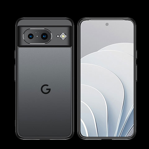 Google Pixel 8 5G用ハイブリットバンパーケース クリア透明 プラスチック カバー WL1 グーグル ブラック