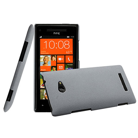 HTC 8X Windows Phone用ハードケース プラスチック 質感もマット HTC グレー