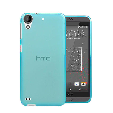 HTC Desire 530用極薄ソフトケース シリコンケース 耐衝撃 全面保護 クリア透明 HTC ネイビー