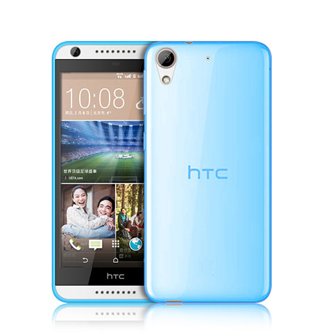 HTC Desire 626用極薄ソフトケース シリコンケース 耐衝撃 全面保護 クリア透明 HTC ネイビー
