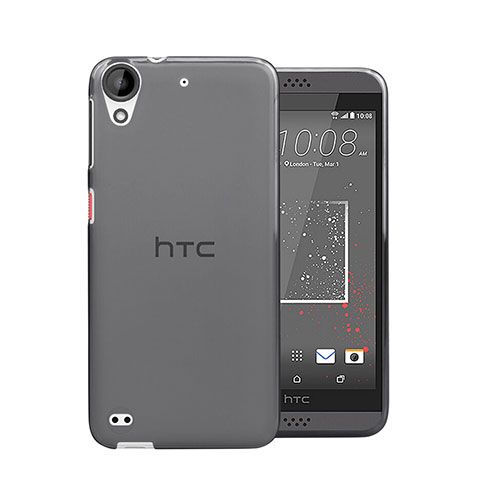 HTC Desire 630用極薄ソフトケース シリコンケース 耐衝撃 全面保護 クリア透明 HTC グレー