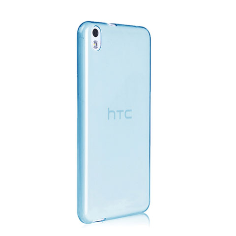 HTC Desire 816用極薄ソフトケース シリコンケース 耐衝撃 全面保護 クリア透明 HTC ネイビー