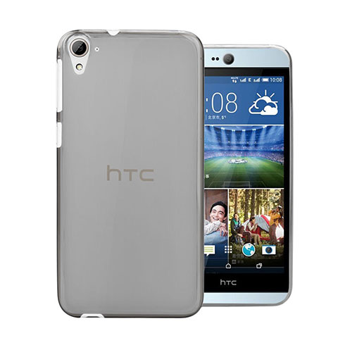 HTC Desire 826 826T 826W用極薄ソフトケース シリコンケース 耐衝撃 全面保護 クリア透明 HTC グレー