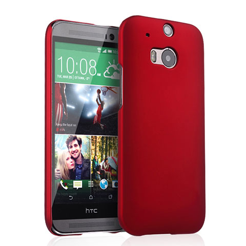 HTC One M8用ハードケース プラスチック 質感もマット HTC レッド