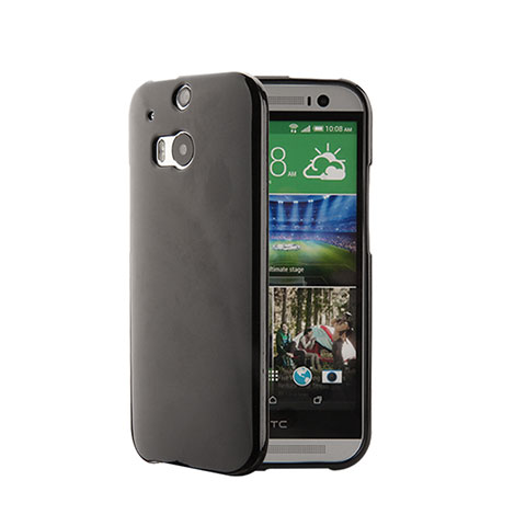 HTC One M8用シリコンケース ソフトタッチラバー HTC ブラック