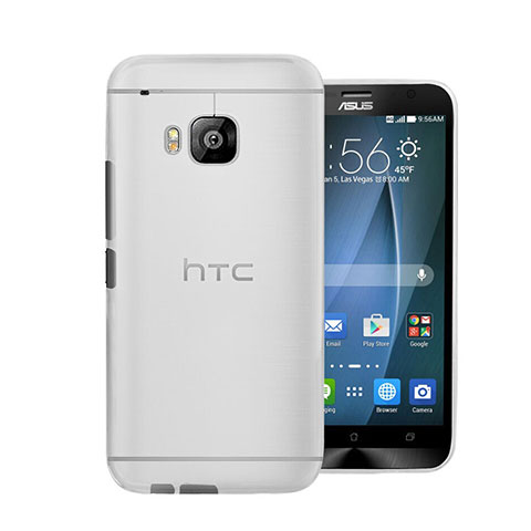 HTC One M9用極薄ケース クリア透明 プラスチック HTC ホワイト