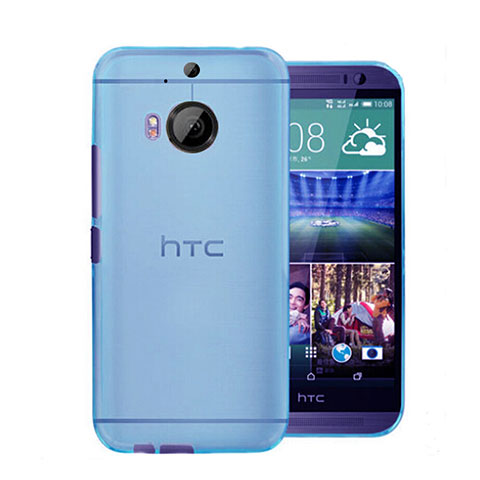 HTC One M9 Plus用極薄ケース クリア透明 プラスチック HTC ネイビー
