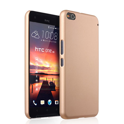 HTC One X9用ハードケース プラスチック 質感もマット HTC ゴールド