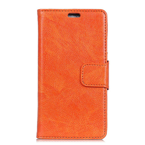 HTC U11 Life用手帳型 レザーケース スタンド カバー HTC オレンジ