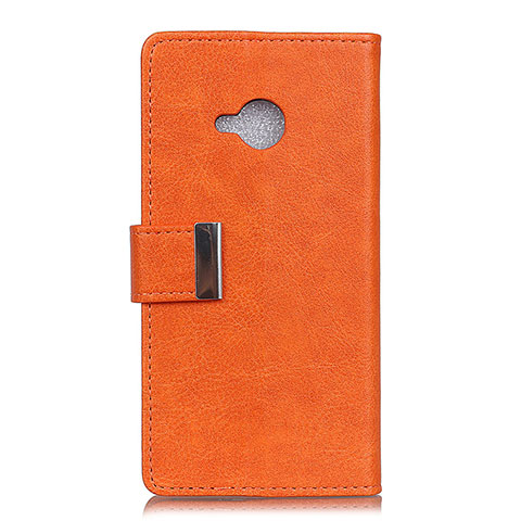 HTC U11 Life用手帳型 レザーケース スタンド カバー L02 HTC オレンジ