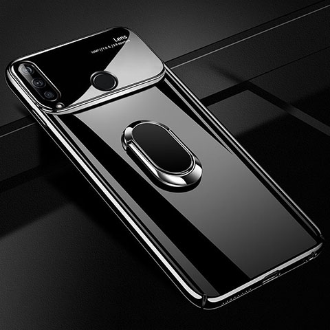 Huawei Enjoy 10 Plus用ハードケース プラスチック 質感もマット アンド指輪 マグネット式 A01 ファーウェイ ブラック