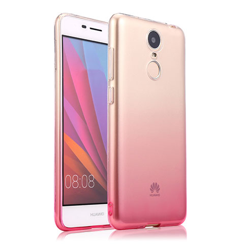 Huawei Enjoy 6用極薄ソフトケース グラデーション 勾配色 クリア透明 ファーウェイ ピンク