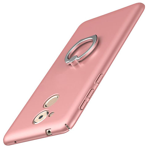 Huawei Enjoy 6S用ハードケース プラスチック 質感もマット アンド指輪 A01 ファーウェイ ピンク