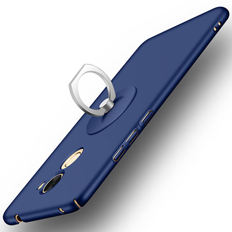 Huawei Enjoy 7 Plus用ハードケース プラスチック 質感もマット アンド指輪 ファーウェイ ネイビー