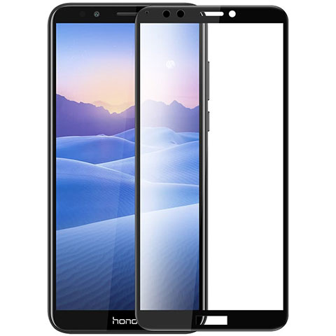 Huawei Enjoy 8用強化ガラス フル液晶保護フィルム F07 ファーウェイ ブラック