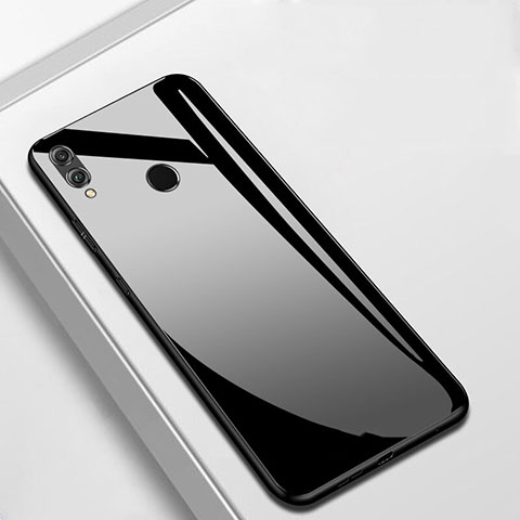 Huawei Enjoy 9 Plus用ハイブリットバンパーケース プラスチック 鏡面 カバー M05 ファーウェイ ブラック