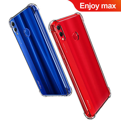 Huawei Enjoy Max用極薄ソフトケース シリコンケース 耐衝撃 全面保護 クリア透明 T07 ファーウェイ クリア