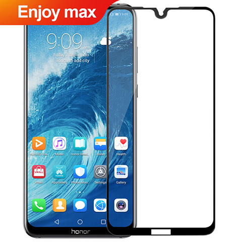 Huawei Enjoy Max用強化ガラス フル液晶保護フィルム F02 ファーウェイ ブラック