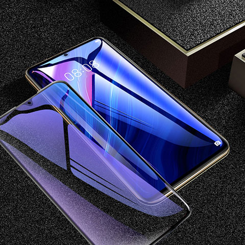 Huawei Enjoy Z 5G用強化ガラス フル液晶保護フィルム アンチグレア ブルーライト ファーウェイ ブラック