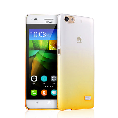 Huawei G Play Mini用極薄ソフトケース グラデーション 勾配色 クリア透明 ファーウェイ イエロー