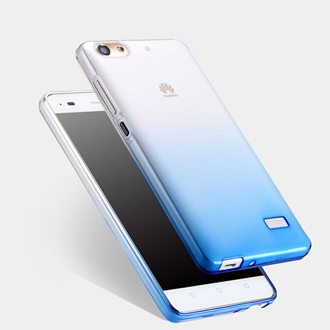 Huawei G Play Mini用極薄ソフトケース グラデーション 勾配色 クリア透明 ファーウェイ ネイビー