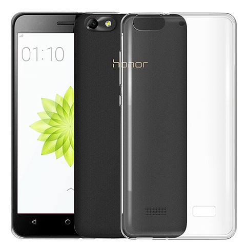 Huawei G Play Mini用極薄ソフトケース シリコンケース 耐衝撃 全面保護 クリア透明 T03 ファーウェイ クリア