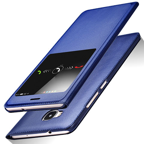 Huawei G7 Plus用手帳型 レザーケース スタンド L01 ファーウェイ ネイビー