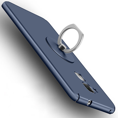 Huawei GT3用ハードケース プラスチック 質感もマット アンド指輪 ファーウェイ ネイビー