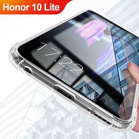 Huawei Honor 10 Lite用極薄ソフトケース シリコンケース 耐衝撃 全面保護 クリア透明 T05 ファーウェイ クリア