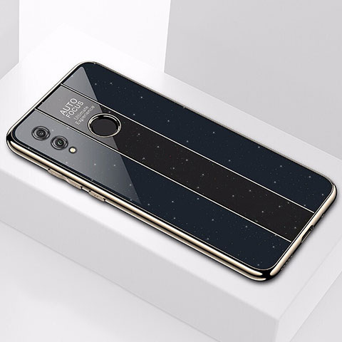 Huawei Honor 10 Lite用ハイブリットバンパーケース プラスチック 鏡面 カバー M01 ファーウェイ ブラック