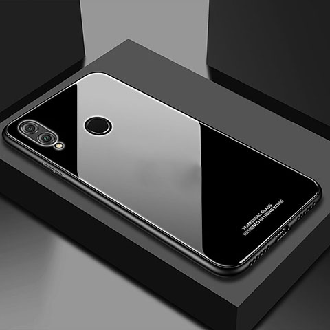 Huawei Honor 10 Lite用ハイブリットバンパーケース プラスチック 鏡面 カバー M02 ファーウェイ ブラック