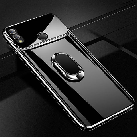 Huawei Honor 10 Lite用ハードケース プラスチック 質感もマット アンド指輪 マグネット式 A01 ファーウェイ ブラック