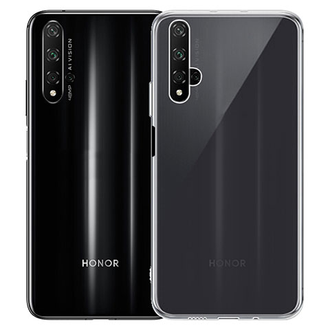 Huawei Honor 20用極薄ソフトケース シリコンケース 耐衝撃 全面保護 クリア透明 カバー ファーウェイ クリア