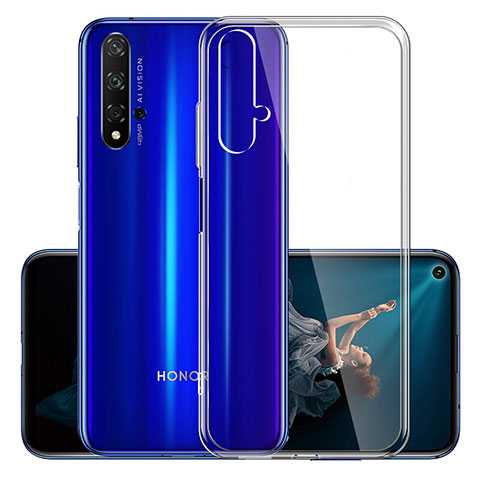 Huawei Honor 20用極薄ソフトケース シリコンケース 耐衝撃 全面保護 クリア透明 K01 ファーウェイ クリア