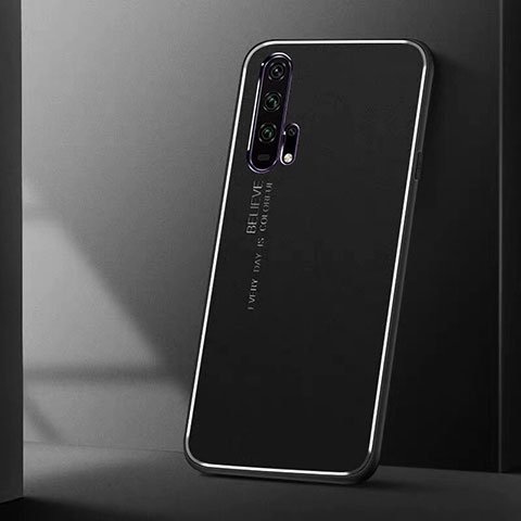 Huawei Honor 20 Pro用ケース 高級感 手触り良い アルミメタル 製の金属製 カバー T01 ファーウェイ ブラック