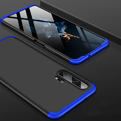 Huawei Honor 20 Pro用ハードケース プラスチック 質感もマット 前面と背面 360度 フルカバー P01 ファーウェイ ネイビー・ブラック