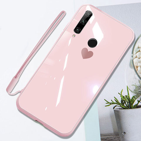 Huawei Honor 20i用ハイブリットバンパーケース プラスチック 鏡面 カバー T01 ファーウェイ ピンク