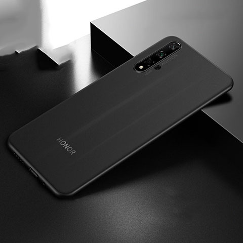 Huawei Honor 20S用極薄ケース クリア透明 プラスチック 質感もマットH01 ファーウェイ ブラック