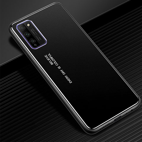 Huawei Honor 30 Lite 5G用ケース 高級感 手触り良い アルミメタル 製の金属製 バンパー カバー ファーウェイ ブラック
