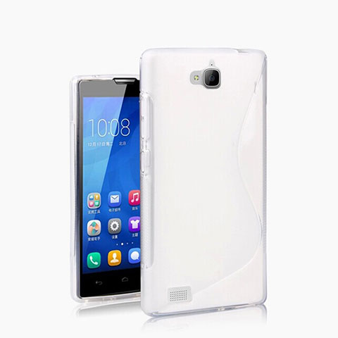 Huawei Honor 3C用ソフトケース S ライン ファーウェイ ホワイト