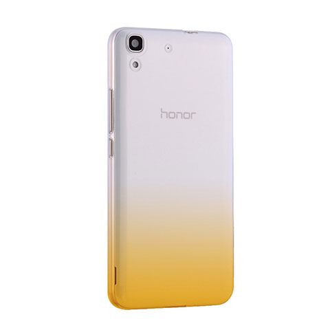 Huawei Honor 4A用極薄ソフトケース グラデーション 勾配色 クリア透明 ファーウェイ イエロー