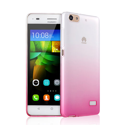 Huawei Honor 4C用極薄ソフトケース グラデーション 勾配色 クリア透明 ファーウェイ ピンク