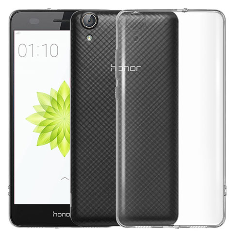 Huawei Honor 5A用極薄ソフトケース シリコンケース 耐衝撃 全面保護 クリア透明 T04 ファーウェイ クリア