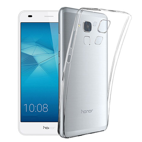 Huawei Honor 5C用極薄ソフトケース シリコンケース 耐衝撃 全面保護 クリア透明 T02 ファーウェイ クリア