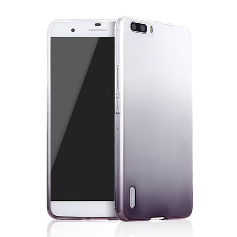 Huawei Honor 6 Plus用極薄ソフトケース グラデーション 勾配色 クリア透明 ファーウェイ グレー