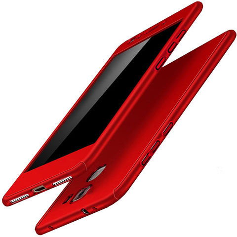 Huawei Honor 7 Dual SIM用ハードケース プラスチック 質感もマット 前面と背面 360度 フルカバー ファーウェイ レッド